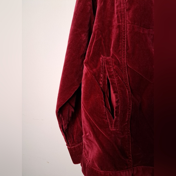 Quacker Factory - Red Velvet Snowman Jacket - Size 2X - Winter Snow Flakes - Picture 11 of 14